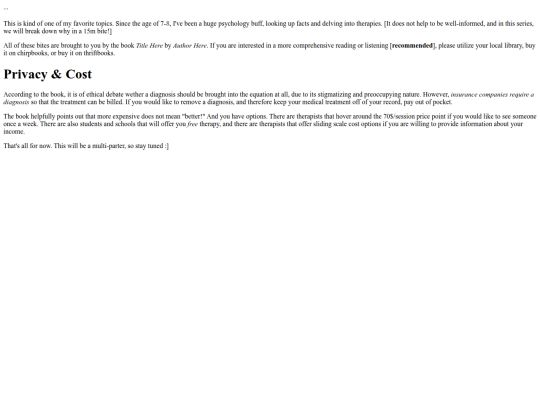 posts/15-bites-to-improvement.html/Finding a therapist/finding-a-therapist-part-one screenshot