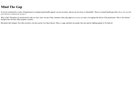 posts/15-bites-to-improvement.html/Finding a therapist/finding-a-therapist-part-two screenshot