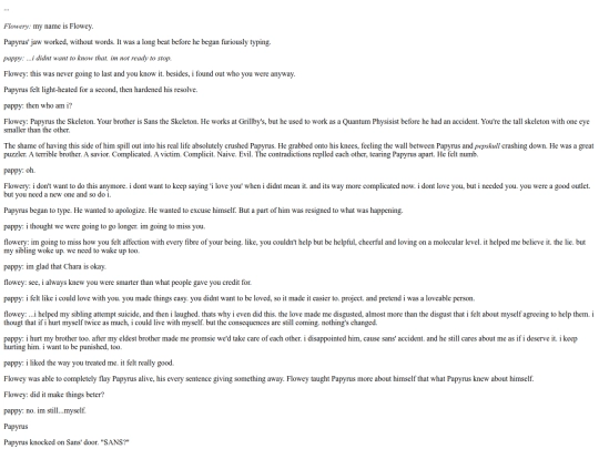 posts/Fanfiction/Toxic-Papyrus-Flowey-ship/draft screenshot
