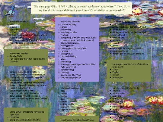 lists screenshot