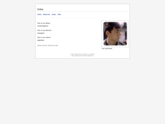links screenshot