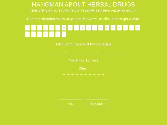 hangman screenshot