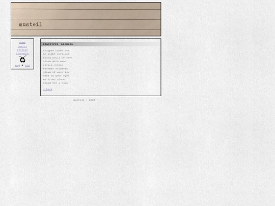 poetry/drowned screenshot