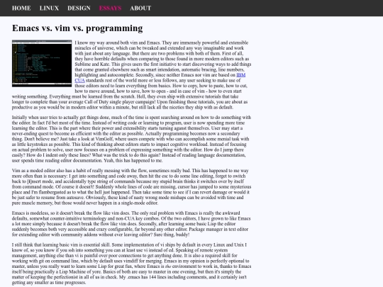 essays/editors screenshot