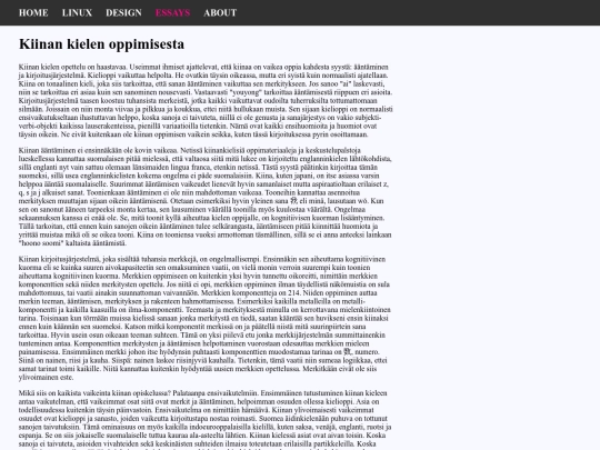 essays/kiinan-kielesta screenshot