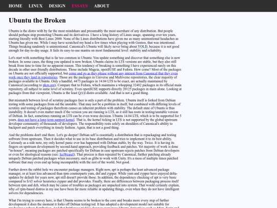 essays/ubuntu screenshot