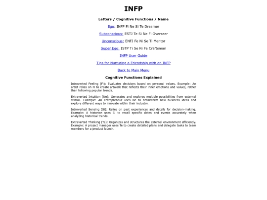 INFP screenshot