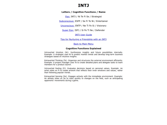 INTJ screenshot