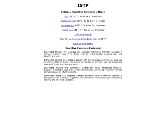 ISTP screenshot