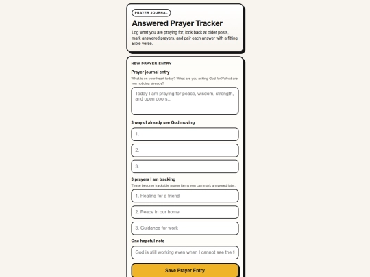 prayerjournal screenshot