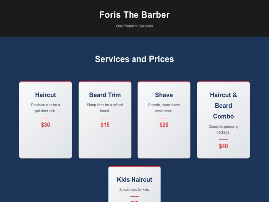 price-list screenshot