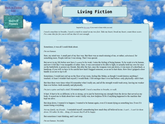 fics/livingfiction screenshot