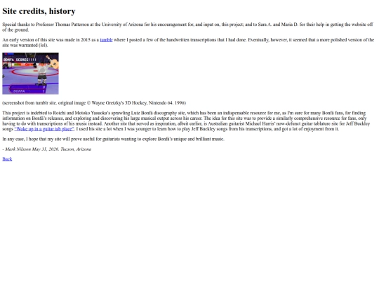 sitecredits screenshot