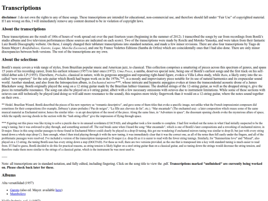 transcriptions screenshot