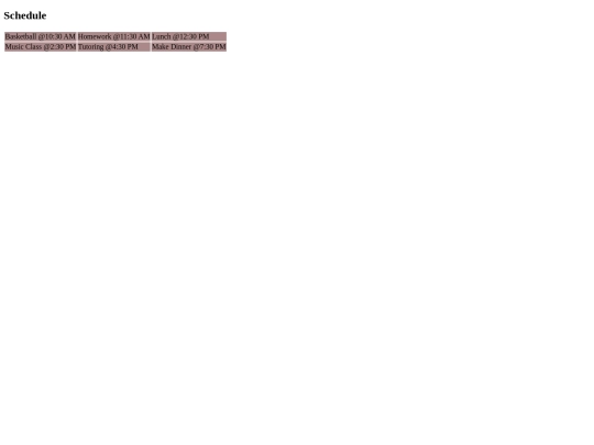 Documents/schedule screenshot