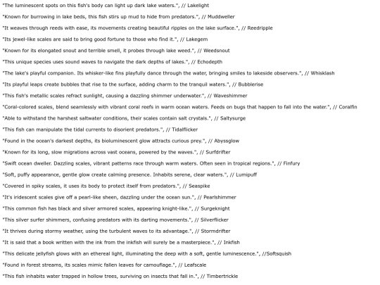 fishlist screenshot