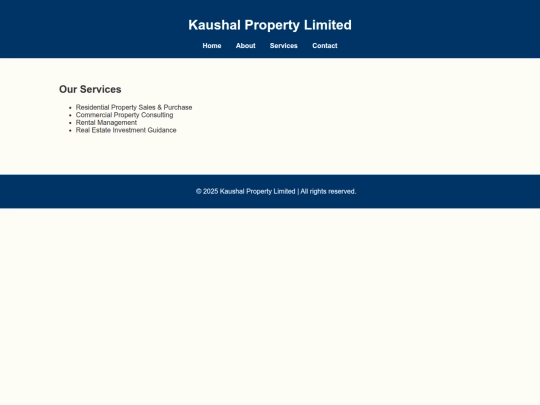 services screenshot