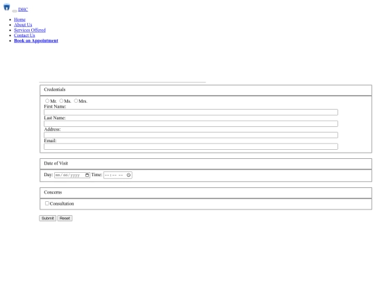 appointment screenshot