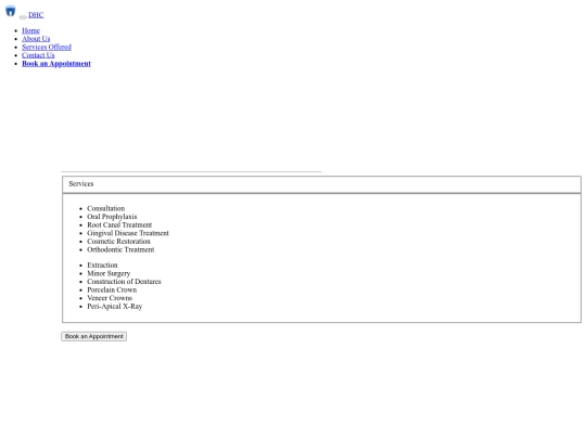 services screenshot