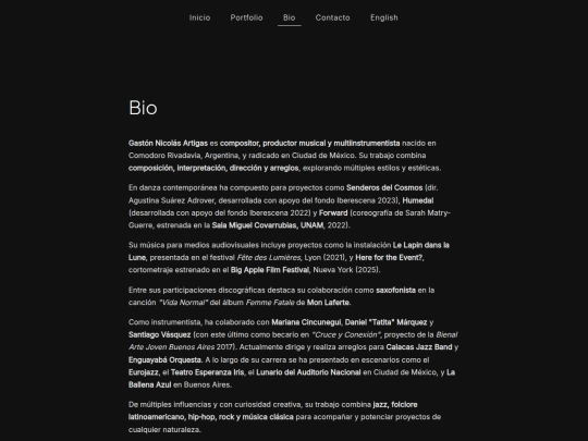 bio screenshot