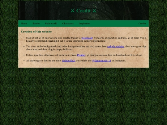 html pages/credit screenshot