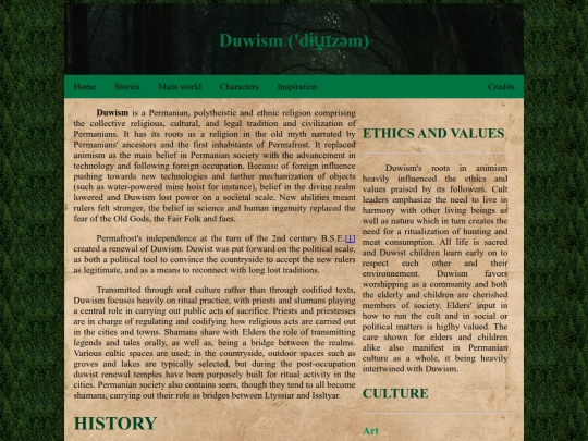 html pages/duwism screenshot