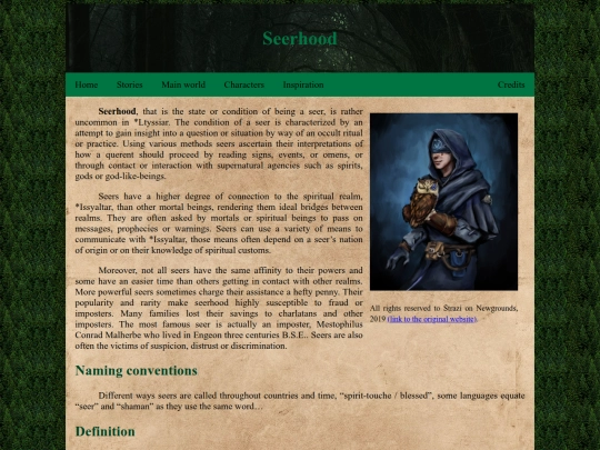 html pages/world/seerhood screenshot