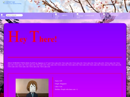 HTML/about-me screenshot
