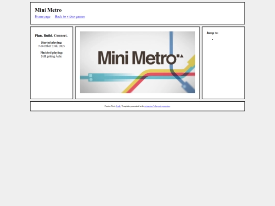 videogames/minimetro screenshot