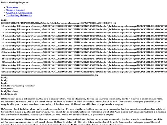 webfontkit-20230312-031943/retro_gaming-demo screenshot