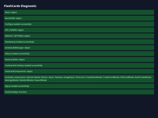 Flashcards Creator /simple-diagnostic screenshot