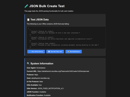 Flashcards Creator /simple-test screenshot