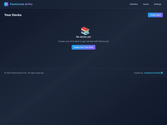 Flashcards Creator /working-baseline screenshot