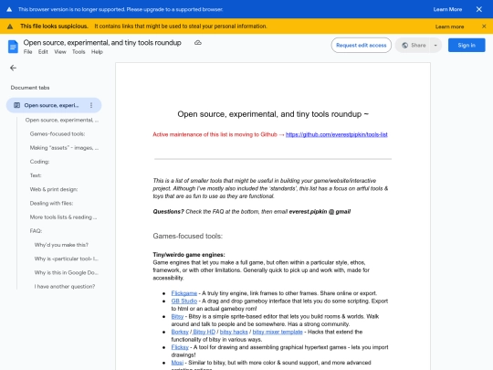 teaching/tools screenshot
