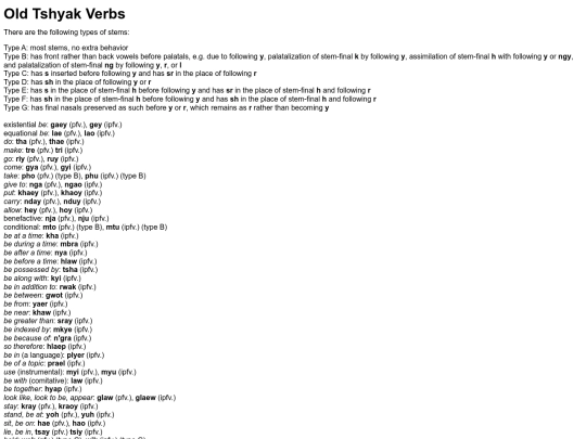 conlanging/old_tshyak/verbs screenshot