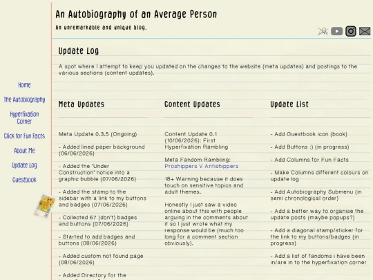updatelog screenshot