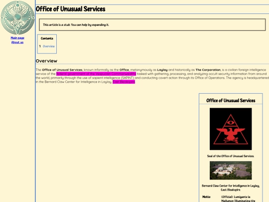 OfficeOfUnusualServices screenshot