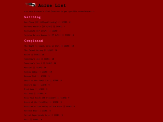 lists/anime screenshot