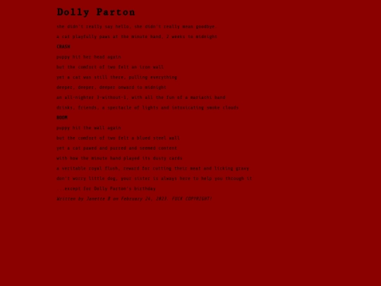 poetry/dollyparton screenshot