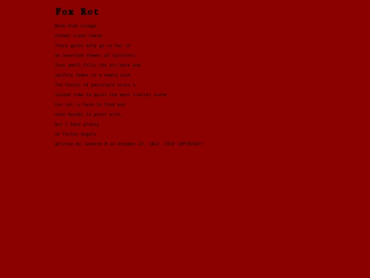 poetry/foxrot screenshot
