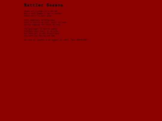 poetry/rattlerseason screenshot