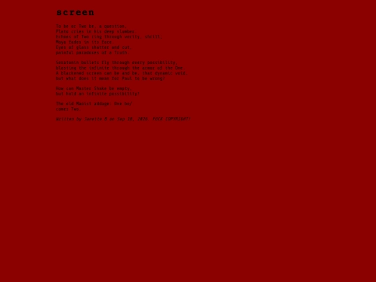 poetry/screen screenshot