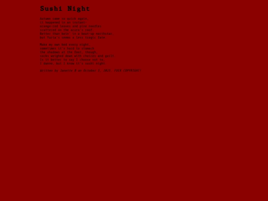 poetry/sushinight screenshot