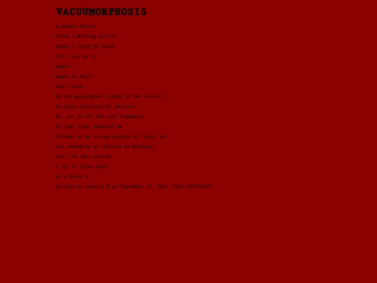 poetry/vacuumorphosis screenshot