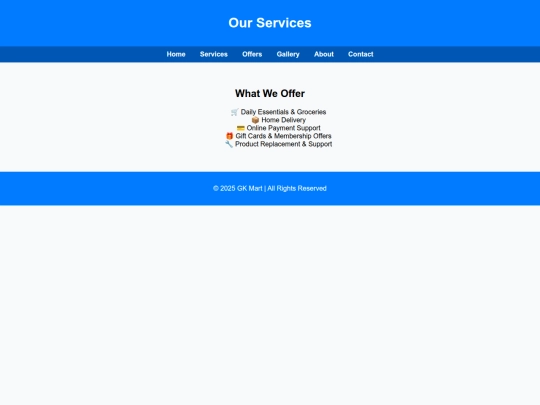 services screenshot