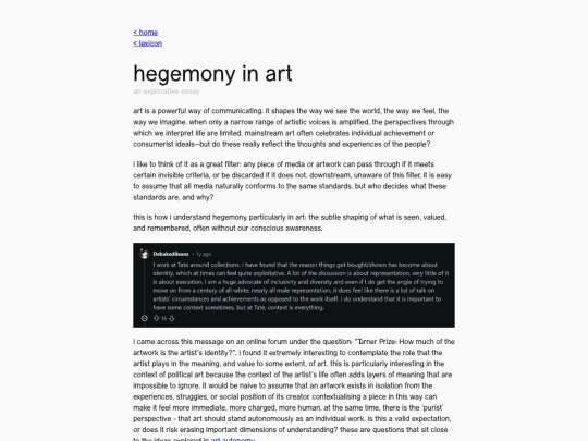lexicon/hegemony_in_art screenshot