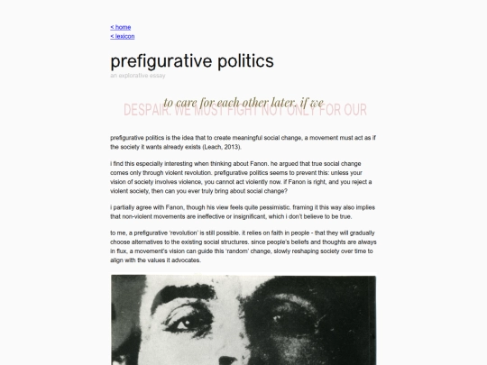 lexicon/prefigurative_politics screenshot