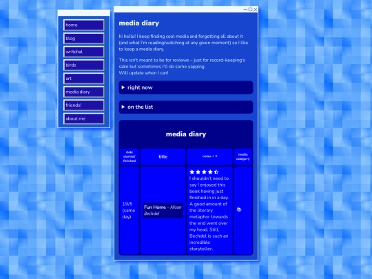 media-diary screenshot