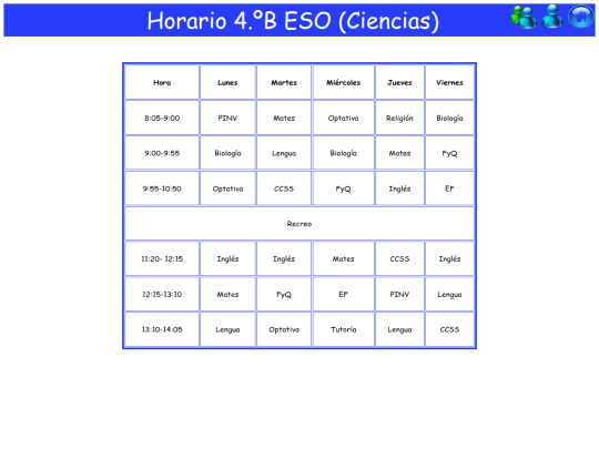 horario screenshot
