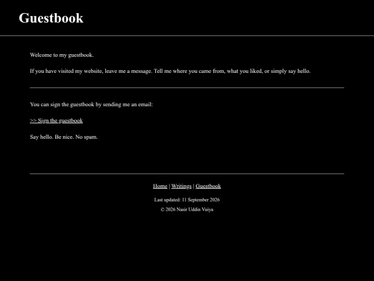 guestbook screenshot